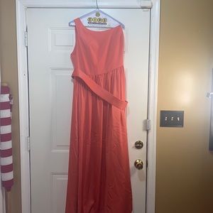 Peach Colored Bridesmaids Dress